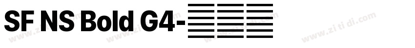 SF NS Bold G4字体转换